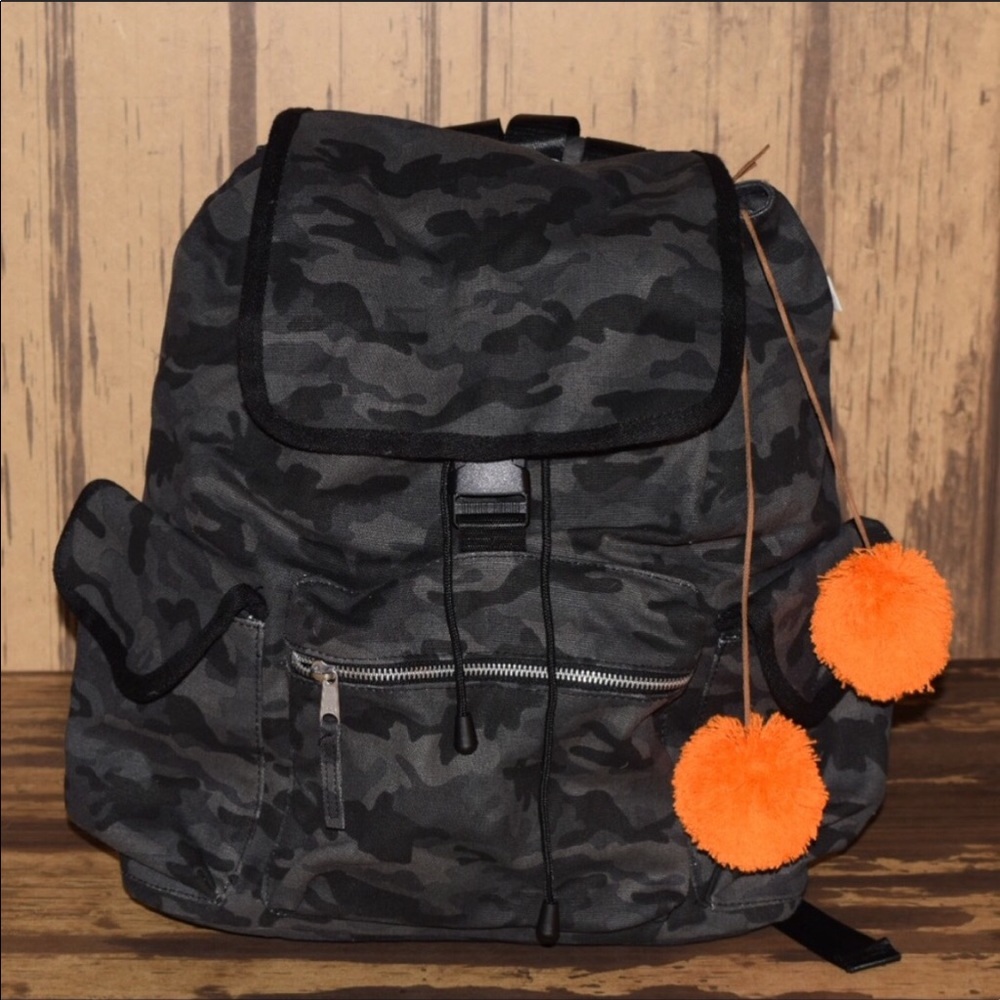 BLACK Camo Quilted Koala Backpack